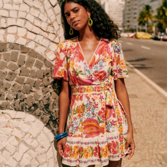 Sezane Dress | Sz 36 | Farm Rio Collab | Never Worn - Picture 4 of 6